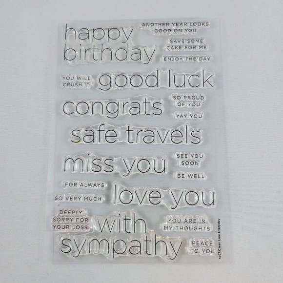 Simon Says Stamp Clean Line Everyday Clear Stamp Set And Dies Birthday Sympathy - Picture 6 of 8